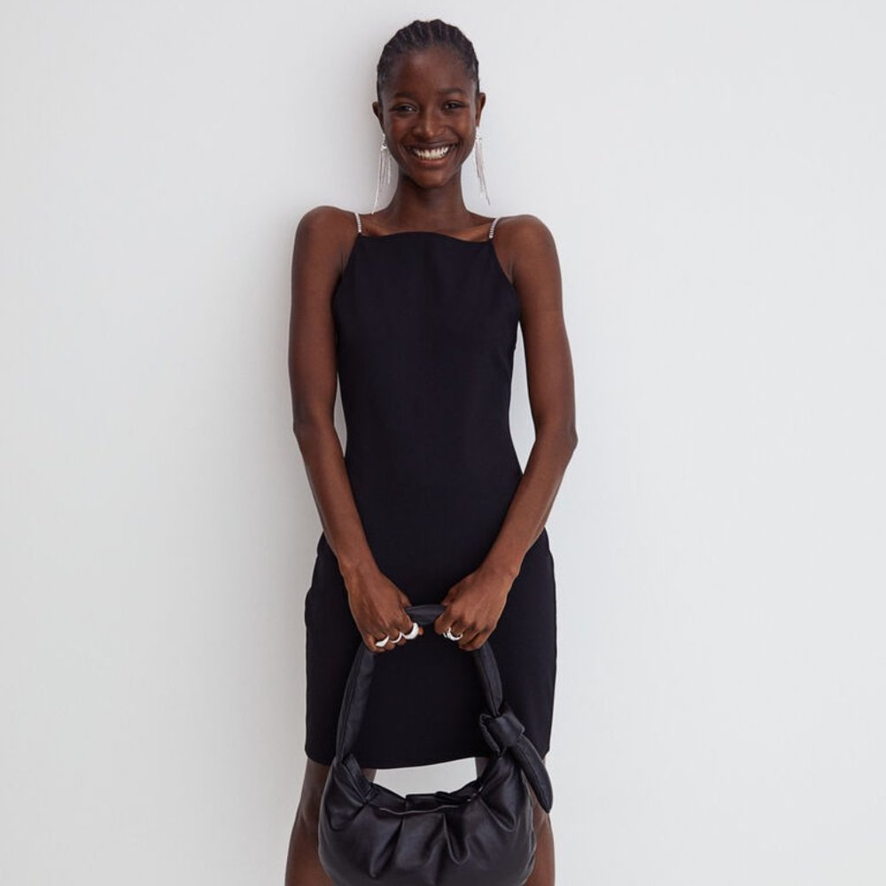H&M | Fitted Dress w/ Rhinestone